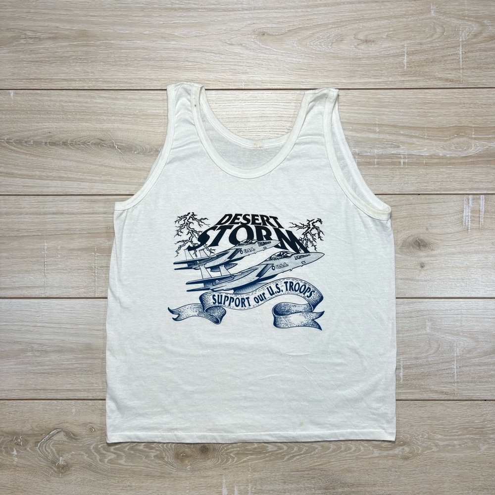 Vintage 80s Operation Desert Storm Tank Top shirt | Size M